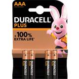 AAA (LR03) Batterier & Laddbart Duracell AAA Plus 4-pack
