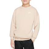 Sweatshirts Nike Big Kid's Sportswear Club Fleece Oversized Sweatshirt - Sanddrift/White (FD2923-126)