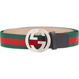Gucci Herr Skärp Gucci Men's GG Interlock Webbing Belt Green/Red/Black