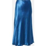 Max Mara Kjolar Max Mara Leisure Alessio satin midi skirt blue