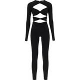 Roberto Cavalli Dam Jumpsuits & Overaller Roberto Cavalli long-sleeved jumpsuit with cut-outs Black Black