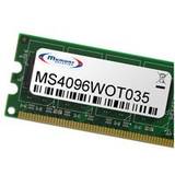 MemorySolutioN RAM minnen MemorySolutioN MS4096WOT035 4GB Speichermodul 1 x 4GB RAM Modellspezifisch