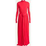 Jersey - Röda Klänningar Proenza Schouler Meret Turtleneck Wrap-Waist Long-Sleeve Maxi Dress