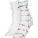 Tommy Hilfiger Stretch Strumpor Tommy Hilfiger 2-pack Coastal Stripe Tencel Socks White w stripe 35/38 * Kampanj *