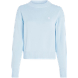 Calvin Klein Cotton Knit Badge Sweater - Keepsake Blue