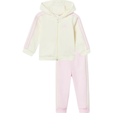 Övriga sets adidas Baby's Essentials Full-Zip Hooded Jogger Set - Ivory/Clear Pink