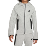 Barnkläder Nike Older Kid's Sportswear Tech Fleece Full Zip Hoodie - Dark Grey Heather/Black/Black (FD3285-063)