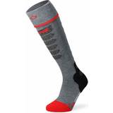 Silke/Siden Strumpor Lenz Heat Sock 5.1 Toe Cap Slim Fit - Grey Red