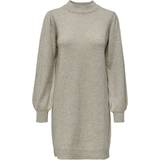 Dam - Lös Klänningar JdY High Neck Knitted Dress - Grey/Chateau Grey