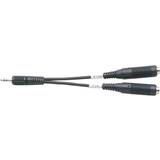 Amp Kablar Amp CYC-11 3.5mm - 2x6.3mm Y-Cable Adapter M-F 0.2m