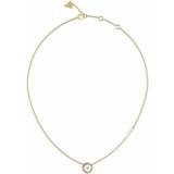 Rostfritt stål Halsband Guess Bond Necklace - Gold/Transparent