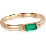 Daisy Ringar Daisy Beloved Fine Green Onyx Band 18ct Gold Plated Ring JR02_GP_M Siz