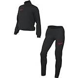 Nike Kostymer Nike träningsoverall för kvinnor, W Dry Acd Trk Suit, svart/vit/ljus Crimson, FD4120-011