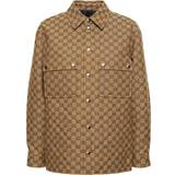 Gucci Dam Ytterkläder Gucci GG canvas shirt jacket beige