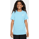 XS T-shirts Nike Boys' Sportswear Futura T-Shirt, Medium, Aquarius Blue/White