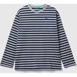 Benetton Överdelar Benetton Striped T-shirt In 100% 3XL, Gray, Kids