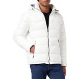 Guess Jackor Guess Men's Hooded Puffer Coat White White