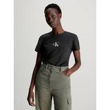 Calvin Klein Dam - Omlottklänningar T-shirts Calvin Klein Slim Monogram T-shirt Black