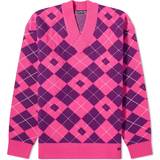 Acne Studios Överdelar Acne Studios Jacquard wool blend sweater multicoloured