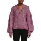 BA&SH Dam Överdelar ba & sh Lace-Up Wool-Blend Sweater