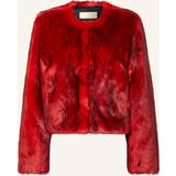 Michael Kors Dam Ytterkläder Michael Kors MK Faux Fur Cropped Jacket Crimson