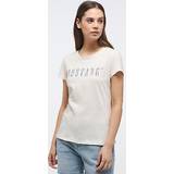 Mustang Dam Överdelar Mustang Damen Style Alexia Print T-Shirt, Whisper White 2013