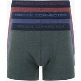 French Connection Herr Underkläder French Connection – Grå röda och marinblå trunks, 3-pack