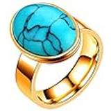 Personlighet förlovningsring dammode ring damsmycken inlagda diamantring ringar ringar rostfritt stål, Guld