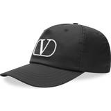 Valentino Dam Kepsar Valentino Men's V Logo Cap Black/Ivory Black/Ivory