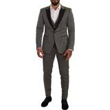 Herr - M Kostymer Dolce & Gabbana Black White Check Piece Set MARTINI Suit IT48