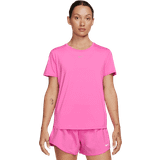 Nike Dam - Elastan/Lycra/Spandex T-shirts Nike One Fitted Dri-FIT Short Sleeve Top, t-shirt, dam Playful Pink/black