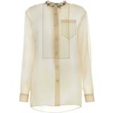 Prada Dam Överdelar Prada Woman Sand Silk Shirt