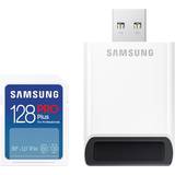 Samsung SDXC Minneskort & USB-minnen Samsung PRO Plus SDXC Class 10 UHS-I U3 V30 180/130MB/s 128GB + USB adaptér