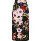 Silke/Siden Kjolar Dolce & Gabbana Dolce&Gabbana Rose Garden charmeuse midi skirt multicoloured