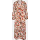 Aftonklänningar - XXL Veronica Beard Zovich tiered floral midi dress multicoloured