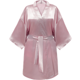 GLOV Kimono Style Satin Bathrobe Rosa