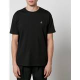 Vivienne Westwood T-shirts & Linnen Vivienne Westwood Classic Orb-Embroidered Cotton-Jersey T-Shirt Black