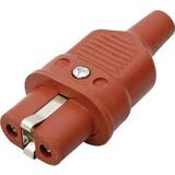 GE Elartiklar GE Kalthoff 344001 Hot wire connector 344 Socket, straight Total number of pins: 2 16 A Red 1 pcs