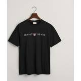 Gant Herr T-shirts Gant Herr Graphic T-shirt Svart