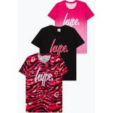 Zebra Överdelar Barnkläder Hype three pack pink/black/zebra girls t-shirt