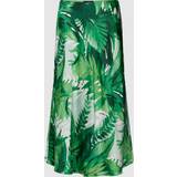 Silke/Siden - Vita Kjolar Lauren Ralph Lauren Sharae Palm Print A-Line Skirt, Green/Multi