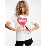 Love Moschino Kläder Love Moschino – Vit skjorta med hjärtlogga-Vit/a IT
