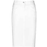 Gerry Weber Kjolar Gerry Weber Dam jeanskjol med stretchkomfort, kjol, kort, jerseykjol, enfärgad, knäomspelande, Vit/vit