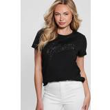 Guess Dam T-shirts & Linnen Guess Front Logo T-Shirt Black