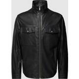 Herr - Skinn - Svarta Jackor BOSS Jonova1 Leather Jacket Black