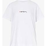 Stella McCartney T-shirts & Linnen Stella McCartney Womens Pure White Logo-embroidered Cotton-jersey T-shirt