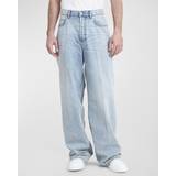 Valentino Byxor & Shorts Valentino High-rise wide-leg jeans blue