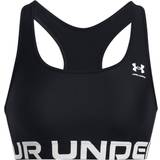 Under Armour Sport-BH:ar - Träningsplagg Under Armour Women's HeatGear Mid Branded Sports Bra Black White