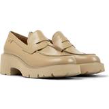 Camper Loafers Camper Milah Loafers for Women Beige, 8.5, Smooth leather