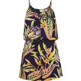 O'Neill Dam Jumpsuits & Overaller O'Neill Leina Playsuit, 39033 Black Tropical Flower, Standard för kvinnor, 39033 svart tropisk blomma